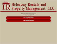 Tablet Screenshot of hideawayrentals.net